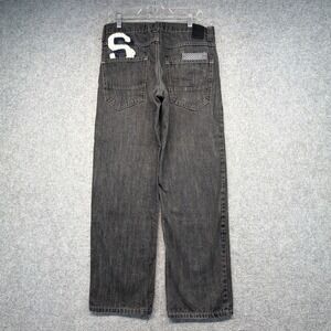 Vintage Southpole Baggy Skater Grunge Black Jeans Size 34 (Fits 33x29) Y2K
